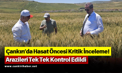 Çankırı'da Hasat Öncesi Kritik İnceleme! Tarım Arazileri Tek Tek Kontrol Edildi