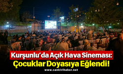 Kurşunlu’da Açık Hava Sineması: Çocuklar Doyasıya Eğlendi