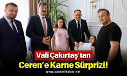 Vali Çakırtaş’tan Ceren’e Karne Sürprizi!