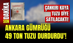Çankırı Kaya Tuzu Diye Satılacaktı! Ankara Gümrüğü 49 Ton Tuzu Durdurdu!