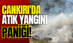Çankırı'da Atık Yangını Paniği!