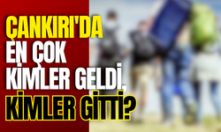 Çankırı'da En Çok Kimler Geldi, Kimler Gitti?