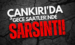 Çankırı'da Gece Saatlerinde Sarsıntı!