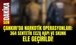 Çankırı'da Narkotik Operasyonları: 364 Sentetik Ecza Hapı ve Skunk Ele Geçirildi!