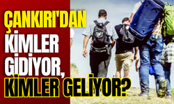 Çankırı'dan Kimler Gidiyor, Kimler Geliyor?