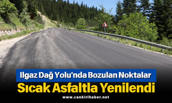 Ilgaz Dağ Yolu'nda Bozulan Noktalar Sıcak Asfaltla Yenilendi