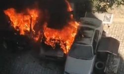 Park Halindeki 3 Otomobil Alev Alev Yandı!
