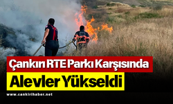 Çankırı RTE Parkı Karşısında Alevler Yükseldi