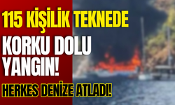115 Kişilik Teknede Korku Dolu Yangın! Herkes Denize Atladı!