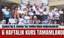 Çankırı’da 5. Sınıflar Yaz Tatilini Böyle Değerlendirdi! 6 Haftalık Kurs Tamamlandı