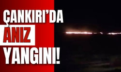 Çankırı’da Anız Yangını!