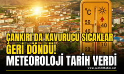 Çankırı'da Kavurucu Sıcaklar Geri Döndü! Meteoroloji Tarih Verdi
