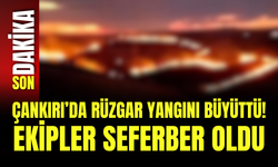 Çankırı’da Rüzgar Yangını Büyüttü! Ekipler Seferber Oldu