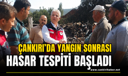 Çankırı’da Yangın Sonrası Hasar Tespiti Başladı