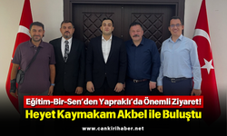 Eğitim-Bir-Sen’den Yapraklı’da Önemli Ziyaret! Heyet Kaymakam Akbel ile Buluştu