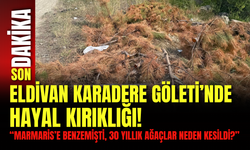 Eldivan Karadere Göleti’nde Hayal Kırıklığı! “Marmaris’e Benzemişti, 30 Yıllık Ağaçlar Neden Kesildi?”