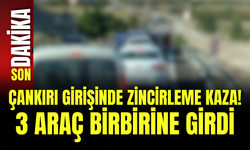 Çankırı Girişinde Zincirleme Kaza! 3 Araç Birbirine Girdi