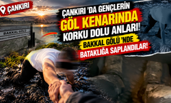 Çankırı’da Gençlerin Göl Kenarında Korku Dolu Anları! Bakkal Gölü’nde Bataklığa Saplandılar!
