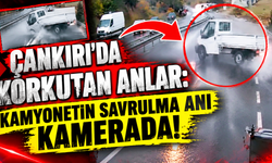 Çankırı’da Korkutan Kaza: Kamyonet Savruldu!