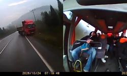 24 İşçinin Bulunduğu Servisle Tır Burun Buruna Geldi! O Anlar Kamerada