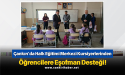 Çankırı’da Halk Eğitimi Merkezi Kursiyerlerinden Öğrencilere Eşofman Desteği!