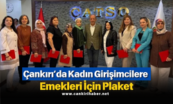 Çankırı’da Kadın Girişimcilere Emekleri İçin Plaket