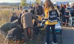 Feci Kaza! 7 Kişi Yaralandı, Otomobil Alev Aldı