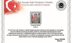 Hakkari'de yaralanan Piyade Sözleşmeli Er Yusuf Sait Ünlü şehit oldu