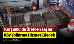 Kurşunlu’da Üretilen Taşlar Köy Yollarına Hizmet Edecek