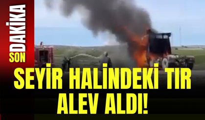 Seyir Halindeki Tır Alev Aldı!