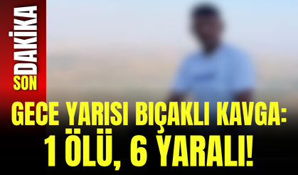 Gece Yarısı Bıçaklı Kavga: 1 Ölü, 6 Yaralı!