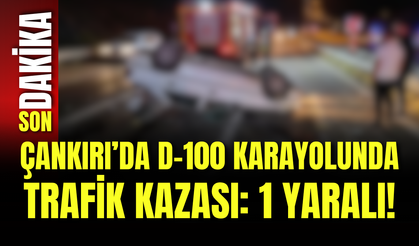 Çankırı’da D-100 Karayolunda Trafik Kazası: 1 Yaralı!