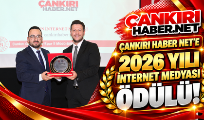 Çankırı Haber Net’e 2026 Yılı İnternet Medyası Ödülü!
