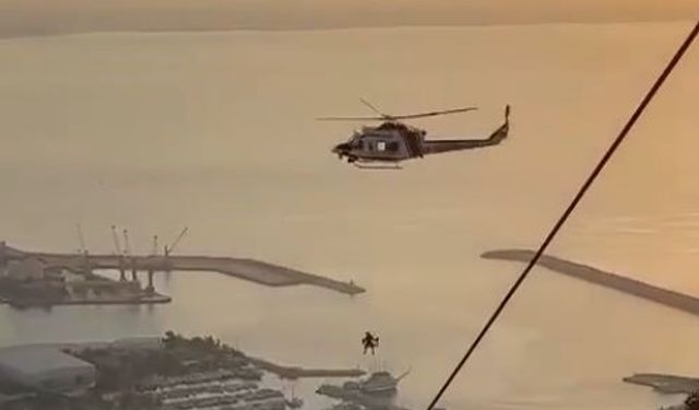 Antalya'da teleferik kazasında mahsur kalanlar helikopterle kurtarıldı