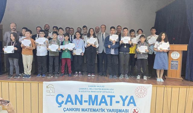 Çankırı Matematik Yarışmaları Ödülleri Sahiplerini Buldu
