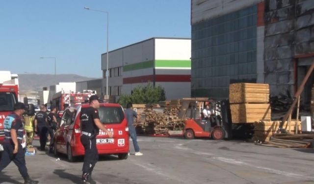 Ankara'da palet fabrikasında korkutan yangın