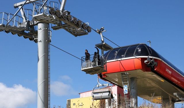 Ilgaz Dağı’nda Telesiyejlerde Bakım: Sezon Öncesi Çalışmalar Sürüyor