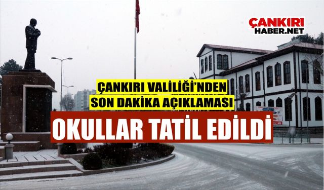 Çankırı'da 26 Kasım Salı günü okullara kar tatili: Çankırı Valiliği duyurdu!