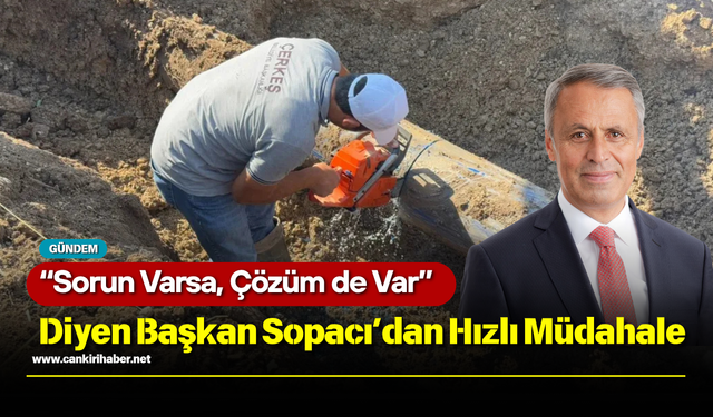 Çerkeş Belediyesi Ana Su Hattı Arızasını Kısa Sürede Giderdi
