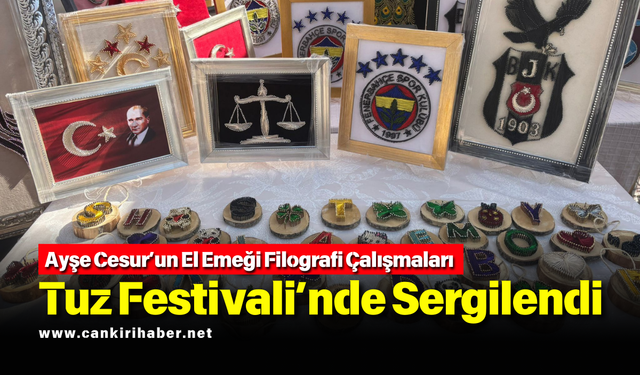 Ayşe Cesur’un El Emeği Filografi Çalışmaları Tuz Festivali’nde Sergilendi