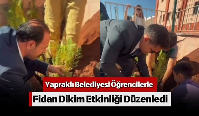 Yapraklı Belediyesi Öğrencilerle Fidan Dikim Etkinliği Düzenledi