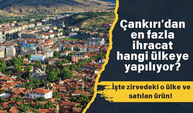 Çankırı'dan en fazla ihracat hangi ülkeye yapılıyor? İşte zirvedeki o ülke ve satılan ürün!