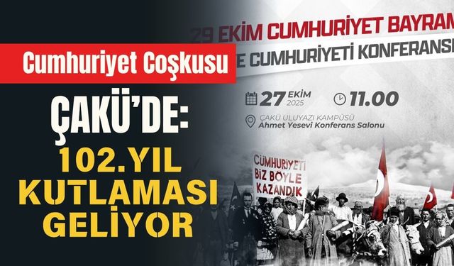 Cumhuriyet Coşkusu ÇAKÜ’de: 102. Yıl Kutlaması Geliyor