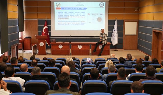 Karabük Üniversitesi güvenlik personeline kampüs güvenliği eğitimi
