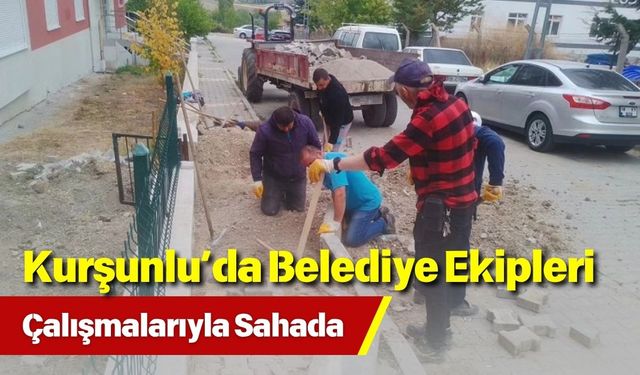 Kurşunlu’da Belediye Ekipleri Çalışmalarıyla Sahada