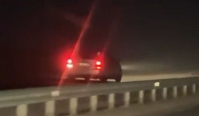 Cep Telefonu Kamerasına Yansıdı: Korna Sesleri Arasında İlerledi!