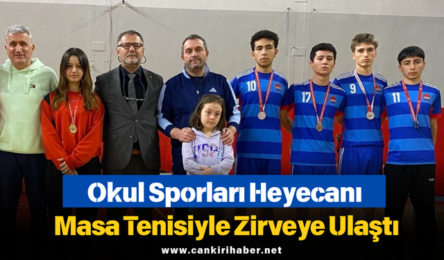 Okul Sporları Heyecanı Masa Tenisiyle Zirveye Ulaştı