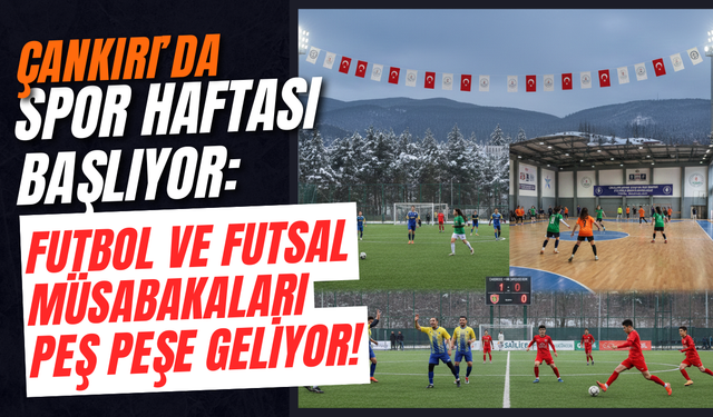 Çankırı’da Spor Haftası Başlıyor: Futbol ve Futsal Müsabakaları Peş Peşe Geliyor!