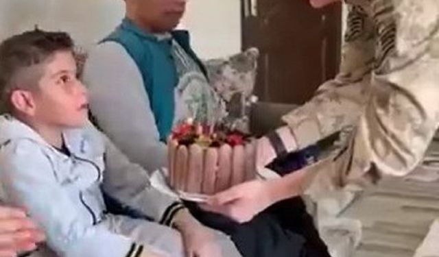 Jandarmadan Özel Gereksinimli Doğanay’a Anlamlı Doğum Günü!