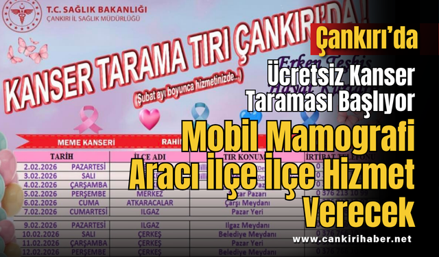 Ücretsiz Kanser Taraması Başlıyor: Mobil Mamografi Aracı İlçe İlçe Hizmet Verecek